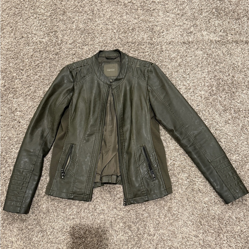 Maurices Olive Leather Jacket